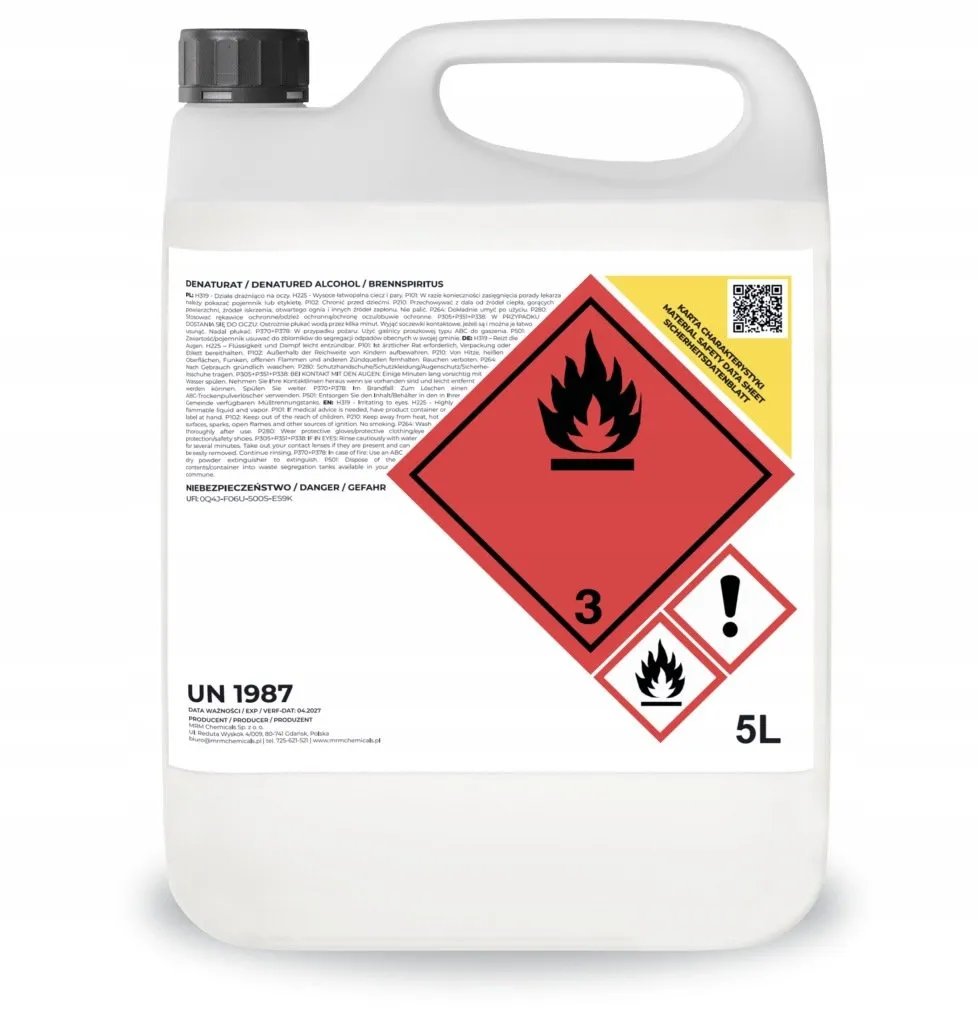 alkohol etylowy skażony 5 litrów denaturat