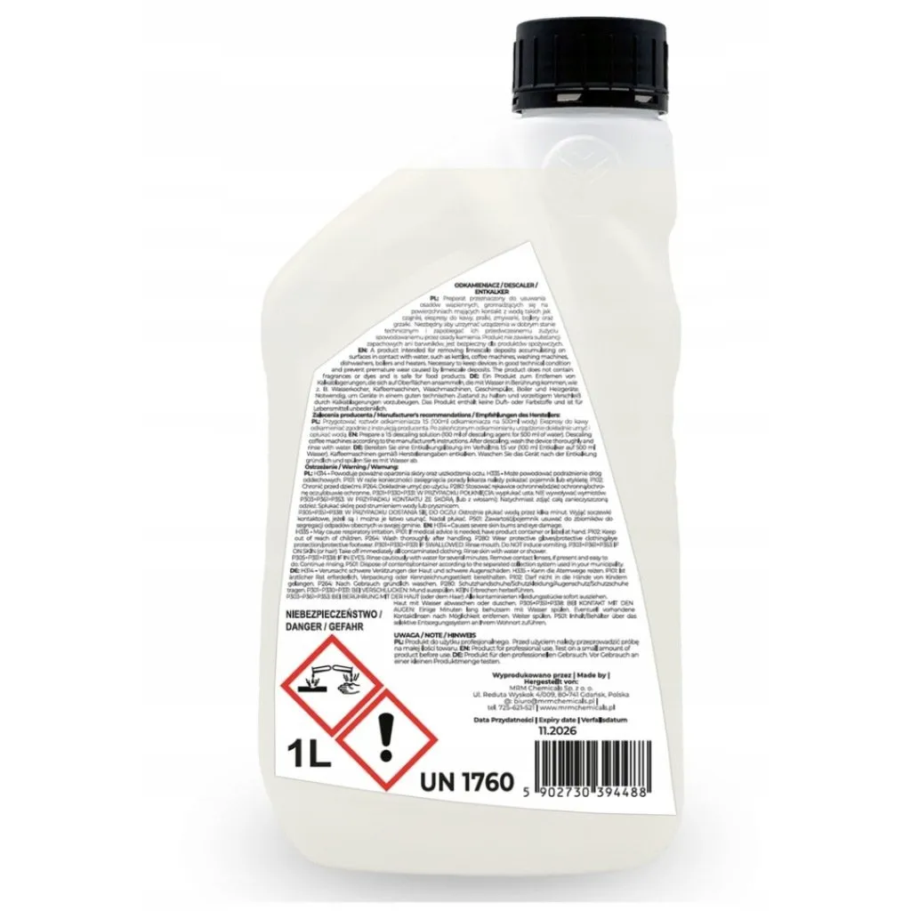 płyn do usuwania kamienia z pralki i zmywarki