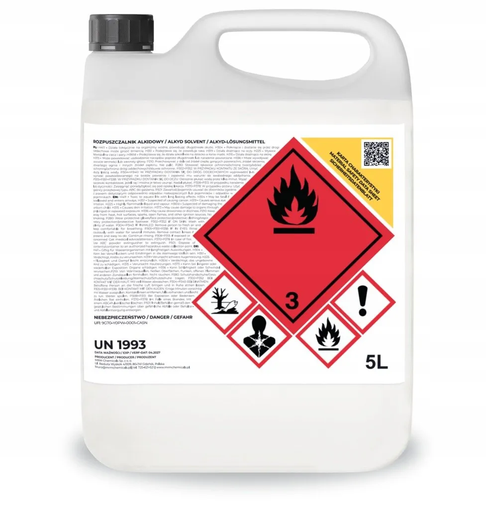 rozpuszczalnik alkidowy 5000 ml do pędzli