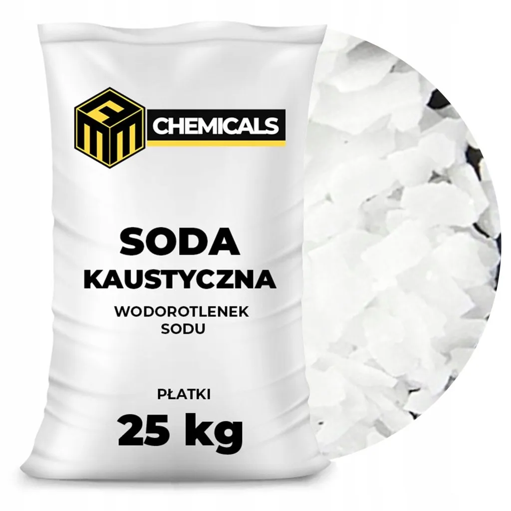 wodorotlenek sodu płatki 25 kg — zdjęcie produktu